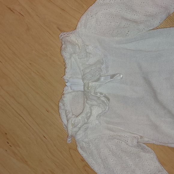 Vintage Toddler Girls White Sweater size 2 - Picture 2 of 5